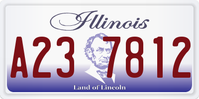 IL license plate A237812