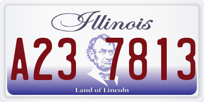 IL license plate A237813