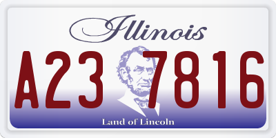 IL license plate A237816