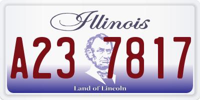 IL license plate A237817