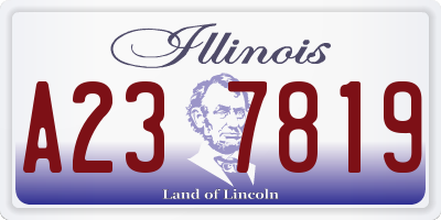 IL license plate A237819