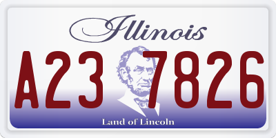 IL license plate A237826