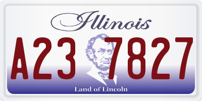 IL license plate A237827