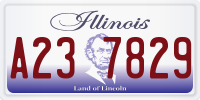 IL license plate A237829