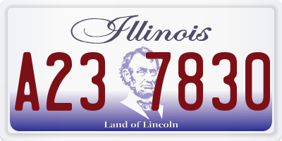 IL license plate A237830
