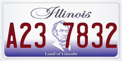 IL license plate A237832