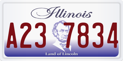 IL license plate A237834