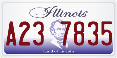 IL license plate A237835