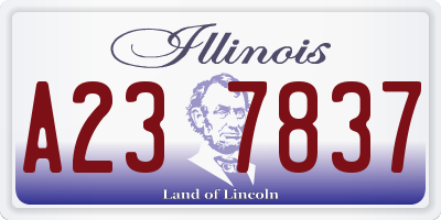 IL license plate A237837