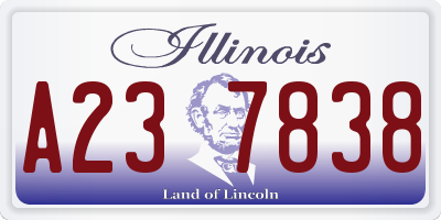 IL license plate A237838