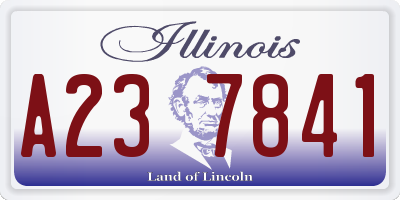 IL license plate A237841