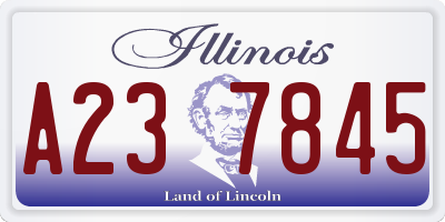 IL license plate A237845