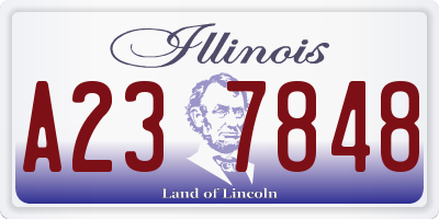 IL license plate A237848