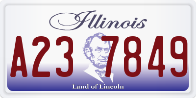 IL license plate A237849