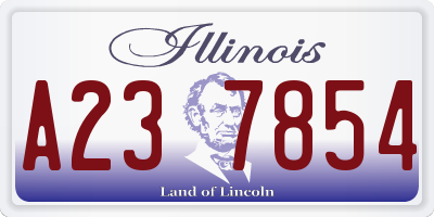 IL license plate A237854