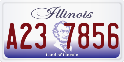 IL license plate A237856
