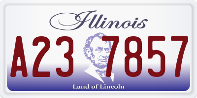 IL license plate A237857