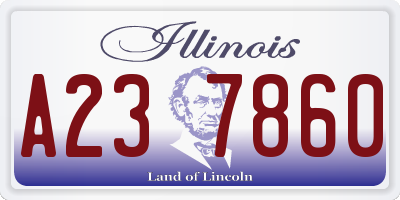 IL license plate A237860