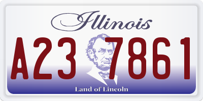 IL license plate A237861