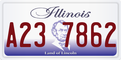 IL license plate A237862