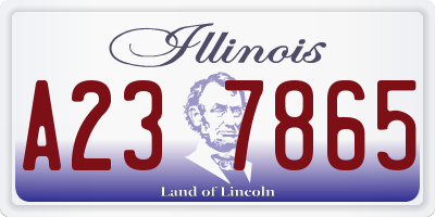 IL license plate A237865