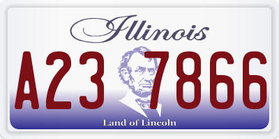 IL license plate A237866