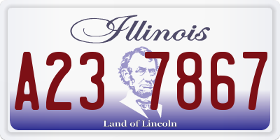 IL license plate A237867