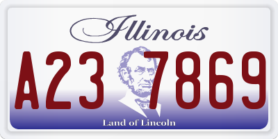 IL license plate A237869