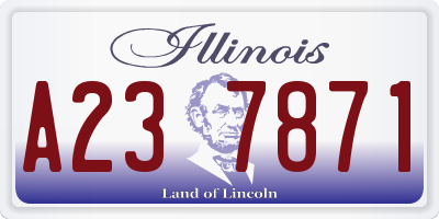 IL license plate A237871