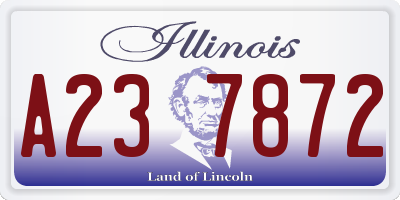 IL license plate A237872