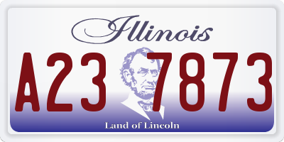 IL license plate A237873