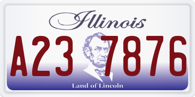 IL license plate A237876