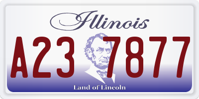 IL license plate A237877