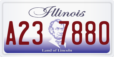 IL license plate A237880
