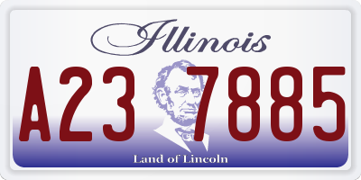 IL license plate A237885