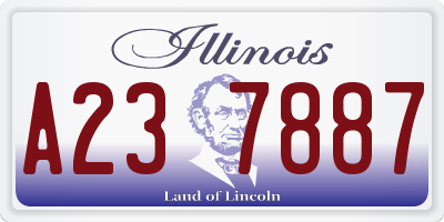 IL license plate A237887
