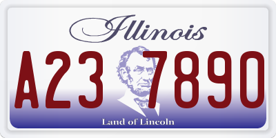 IL license plate A237890