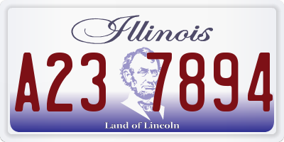 IL license plate A237894