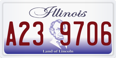 IL license plate A239706