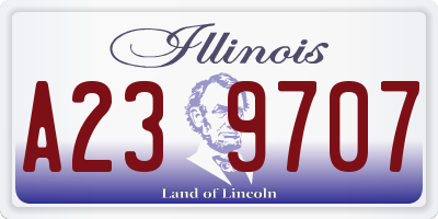 IL license plate A239707