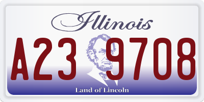 IL license plate A239708