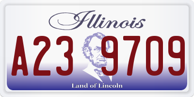 IL license plate A239709