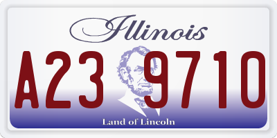 IL license plate A239710