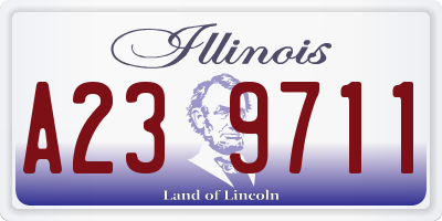 IL license plate A239711