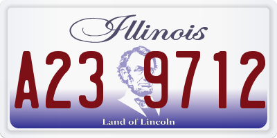 IL license plate A239712