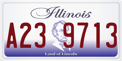 IL license plate A239713