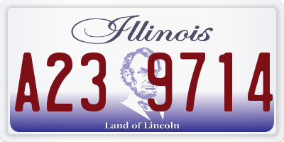IL license plate A239714