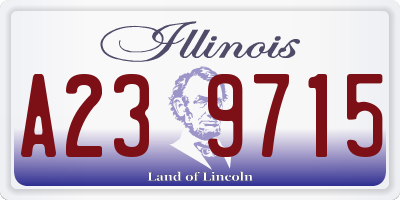 IL license plate A239715