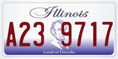 IL license plate A239717