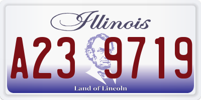 IL license plate A239719